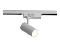 Alpinaluz Spot LED pour rail monophasé 20 W 2000 lm CCT sélectionnable 2700 K-4000 K-6000 K Orientable blanc mat avec angle d'ouverture de 40° pour éclairage commercial et résidentiel