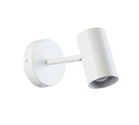 Alpinaluz Spot mural ou plafond orientable blanc - Culot E27 - Design moderne cylindrique en acier pour éclairage intérieur - Idéal pour chambres, salons, couloirs et lecture