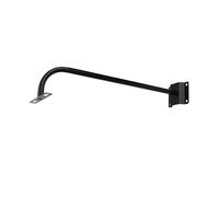 Alpinaluz Support projecteur LED - métallique courbé noir de 80 cm - Tube Ø25 mm creux pour passage de câbles - Installation sur panneaux, façades et clôtures publicitaires