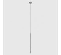 Alpinaluz Suspension LED 7W 2700K Aluminium Chromé Faisceau 24° | Design tubulaire effet miroir, lumière chaude concentrée pour îlot de cuisine, bar, salle à manger, salon, chambre et bureau