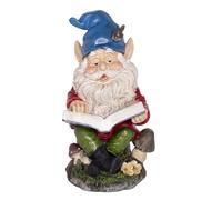 Alpine Corporation Nain de Jardin extérieur lisant Un Livre Statue de Cour 34 cm de Haut