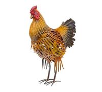 Alpine Corporation Statue de Jardin en métal Marron doré