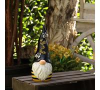 Alpine Corporation WQA1558 Statue de Nain de Jardin Noir/Jaune