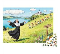 Alpine Hilltop Chant-Ensemble Puzzle en Bois Imperméable Puzzles De 1000 Pièces pour Adultes Cadeaux Coloré Jeux Éducatifs