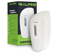 Alpine Industries Distributeur de Savon Liquide et désinfectant pour Les Mains, monté en Surface, capacité de 800 ML (Blanc)