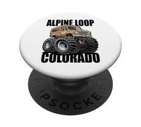 Alpine Loop Colorado Overlanding Dessin animé PopSockets PopGrip Adhésif
