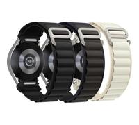 Alpine Loop Nylon Bracelet pour Samsung Galaxy Watch 7/6/5/4/FE 40mm 44mm/Watch 6 Classic 47mm 43mm/4 Classic 46mm 42mm/5 Pro 45mm Homme,20mm Élastique Tressée G-Hook Nylon Sport Bracelets,3 PCS