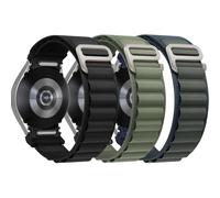 Alpine Loop Nylon Bracelet pour Samsung Galaxy Watch 7/6/5/4/FE 40mm 44mm/Watch 6 Classic 47mm 43mm/4 Classic 46mm 42mm/5 Pro 45mm Homme,20mm Élastique Tressée G-Hook Nylon Sport Bracelets,3 PCS