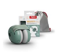 Alpine Muffy Baby Casque Anti Bruit Bébé : Protection Auditive Jusqu'à 36 Mois - Certifié CE - Améliore le Sommeil Pendant les Déplacements - Réglable - Vert Menthe
