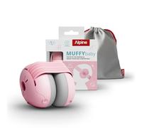 Alpine Muffy Baby Casque Anti Bruit Bébé : Protection Auditive Jusqu'à 36 Mois - Certifié CE - Améliore le Sommeil Pendant les Déplacements - Réglable - Rose Clair