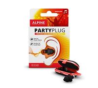 Alpine PartyPlug Bouchons d'Oreille Protection Auditive pour fêtes, musique, festivals et concerts - Boules Quies avec porte-clés gratuit - Hypoallergénique et Réutilisables - Noir
