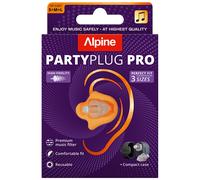 Alpine PartyPlug Pro Bouchons d'Oreilles Hi-Fi pour Concerts, Protection Auditive Professionnelle 21dB, Nouveau et Amélioré, Qualité Premium pour Festivals, Musique & Raves, 3 Tailles, Transparent