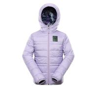 ALPINE PRO EROMA Veste d'hiver réversible pour fille, veste d'hiver avec capuche, veste chaude, veste d'extérieur, veste de randonnée, veste fonctionnelle, style Puffy, coupe-vent, imperméable et