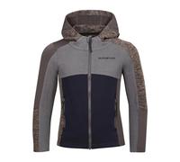 ALPINE PRO GROTO Sweat à capuche unisexe pour enfant, avec fermeture éclair, veste de mi-saison, veste de sport, veste polaire, matière PROSTRETCH, gris, gris, 140-146