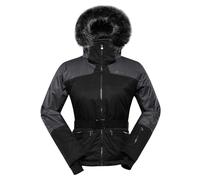 ALPINE PRO OLADA Veste de ski tendance pour femme avec capuche, veste de snowboard stretch avec fourrure, veste d'hiver avec jupe pare-neige, veste d'extérieur, veste de randonnée, veste pour la