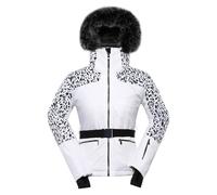 ALPINE PRO OLADA Veste de ski tendance pour femme avec capuche, veste de snowboard stretch avec fourrure, veste d'hiver avec jupe pare-neige, veste d'extérieur, veste de randonnée, veste pour la