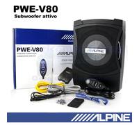 Alpine PWE-V80 Caisson De Subwoofer Actif 160W De 8" 20Cm Avec Télécommande