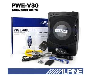 Alpine PWE-V80 Caisson De Subwoofer Actif 160W De 8" 20Cm Avec Télécommande