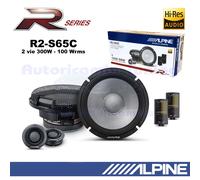 ALPINE R2-S65C Set 2 Voies Altoparlants 6,5" 300W 100W RMS Woofer Tweeter