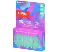 Alpine SoftSilicone - Bouchons d'oreille antibruit pour dormir, nager et se concentrer - Solution confortable contre le ronflement- Atténuation de 28dB - Pack de 6 bouchons d'oreille en silicone