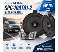 Alpine Système de haut-parleurs SPC-106T61 2 voies 16,5 cm pour Volkswagen T6.1