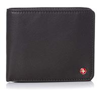 alpine swiss Portefeuille à deux volets Max Coin Pocket protégé par RFID pour hommes avec section de billets divisée Camden Collection Soft Nappa brun