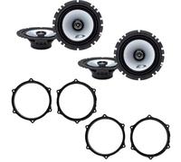 ALPINE SXE-1725S Kit 4 enceintes avant + arrière pour Seat Ibiza IV de 2008 à 2018 de 16,5 cm avec 4 supports
