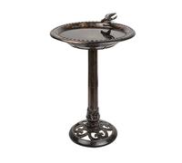 Alpine TEC294BZ Bain d'oiseaux Bronze avec décoration d'oiseaux, 66 cm de Haut