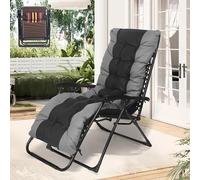 AlpineAura Chaise Longue Pliante Transat Jardin Exterieur avec Amovible Oreiller & Coussin, Zero Gravity Chaise Dossier Réglable, Bain de Soleil pour Salon, Balcon, Jardin, Plage ou Piscine