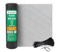 AlpineReach Rouleau de Grillage en Plastique de 0,4 x 3 m - Idéal pour la volaille, Les Chiens, Les Lapins et Le Jardinage - Maille Durable - Solution Polyvalente de clôture et de Filet en Plastique,