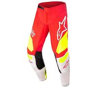ALPINESTAR Mixte Techstar Pants, Red Fluo-white-yellow Fluo, 40W EU