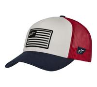 Alpinestars 1211-81013-2074-OS Casquette Snapback Drapeau OSFM Blanc