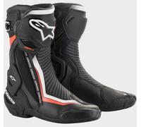 Alpinestars SMX Plus v2 Bottes de moto, noir-blanc-rouge, taille 45