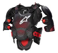 Alpinestars A-10 V2 Protecteur thoracique, noir/rouge, Taille XS/S