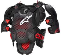 Alpinestars A-10 V2 Protecteur thoracique, noir/rouge, Taille XL/XXL