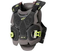 Alpinestars A-4 Max Protecteur de coffre, noir-jaune, taille M L pour homme