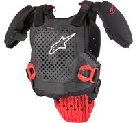 Alpinestars A-5 S V2 Armure de poitrine pour les jeunes, noir/rouge, Taille L/XL