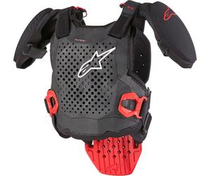 Alpinestars A-5 S V2 Armure de poitrine pour les jeunes, noir/rouge, Taille L/XL