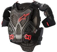 Alpinestars A-6 Protecteur thoracique, noir/rouge, Taille M/L