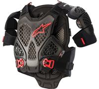 Alpinestars A-6 Protecteur thoracique, noir/rouge, Taille XS/S