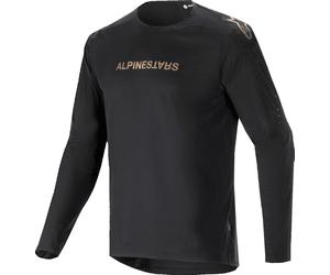 Alpinestars A-Aria Polartec Switch Maillot de vélo à manches longues, Noir/Or, Taille XL
