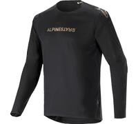 Alpinestars A-Aria Polartec Switch Maillot de vélo à manches longues, noir-or, taille XL pour homme