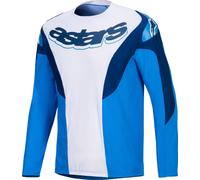 Alpinestars A-Supra Melt Maillot de vélo, blanc-bleu, taille L pour homme