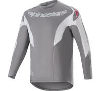 Alpinestars A-Supra Race Maillot à manches longues, Gris foncé/blanc, Taille M
