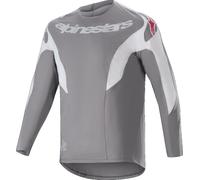 Alpinestars A-Supra Race Maillot à manches longues, Gris foncé/blanc, Taille XL