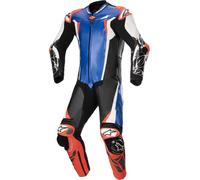 Alpinestars Racing Absolute V2, costume en cuir 1pcs. perforé 58 Bleu/Noir/Blanc/Rouge Néon Bleu/Noir/Blanc/Rouge Néon