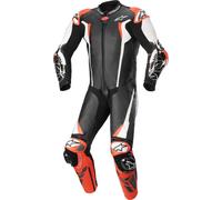 Alpinestars Combinaison en cuir Racing Absolute V2 1 pièce Noir/Blanc/Rouge fluo Taille 50