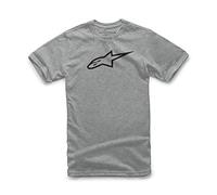 Alpinestars T-shirt en coton Ageless Classic manches courtes pour hommes Gris chiné/Noir