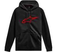 Alpinestars Ageless V3 Sweat à capuche zippé, noir-rouge, taille 2XL pour homme