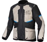 Alpinestars Andes Air Drystar veste textile de moto imperméable, noir/gris/bleu, Taille 3XL